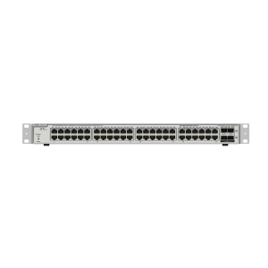 48‑Port Gigabit PoE+ Switch with 4×10G SFP+ – 370 W, Cloud‑Managed