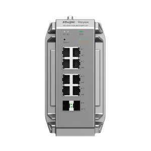RG‑NIS3100‑8GT2SFP‑HP Industrial PoE+ Switch – 8×Gigabit + 2×SFP, –40 °C to 80 °C