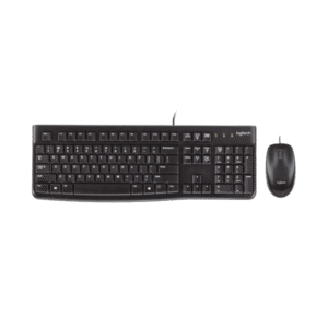 Logitech MK120 Wired Keyboard & Mouse Combo – English/Arabic Layout, Spill‑Resistant