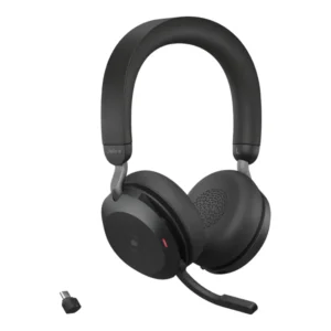 Jabra Evolve2 75 Wireless Headset – USB-A/USB-C & Bluetooth, Hybrid ANC